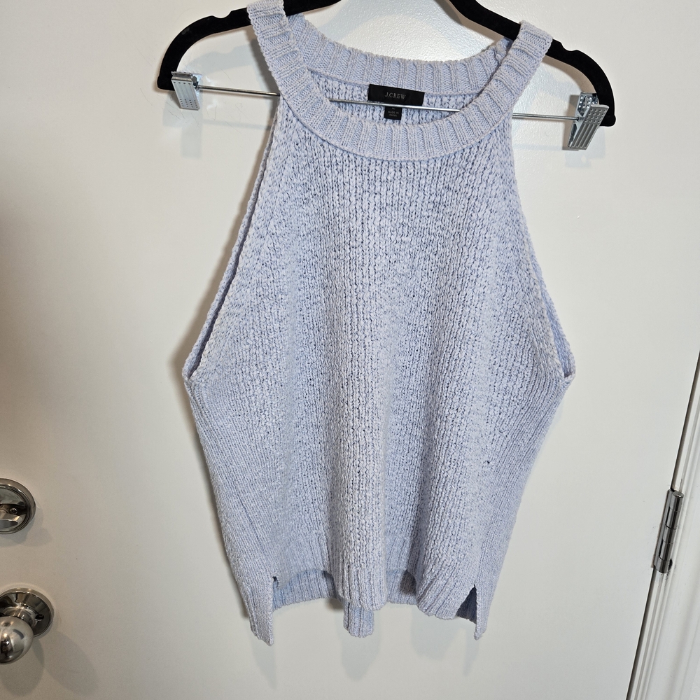 J. Crew Light Blue Knit Halter Tank
